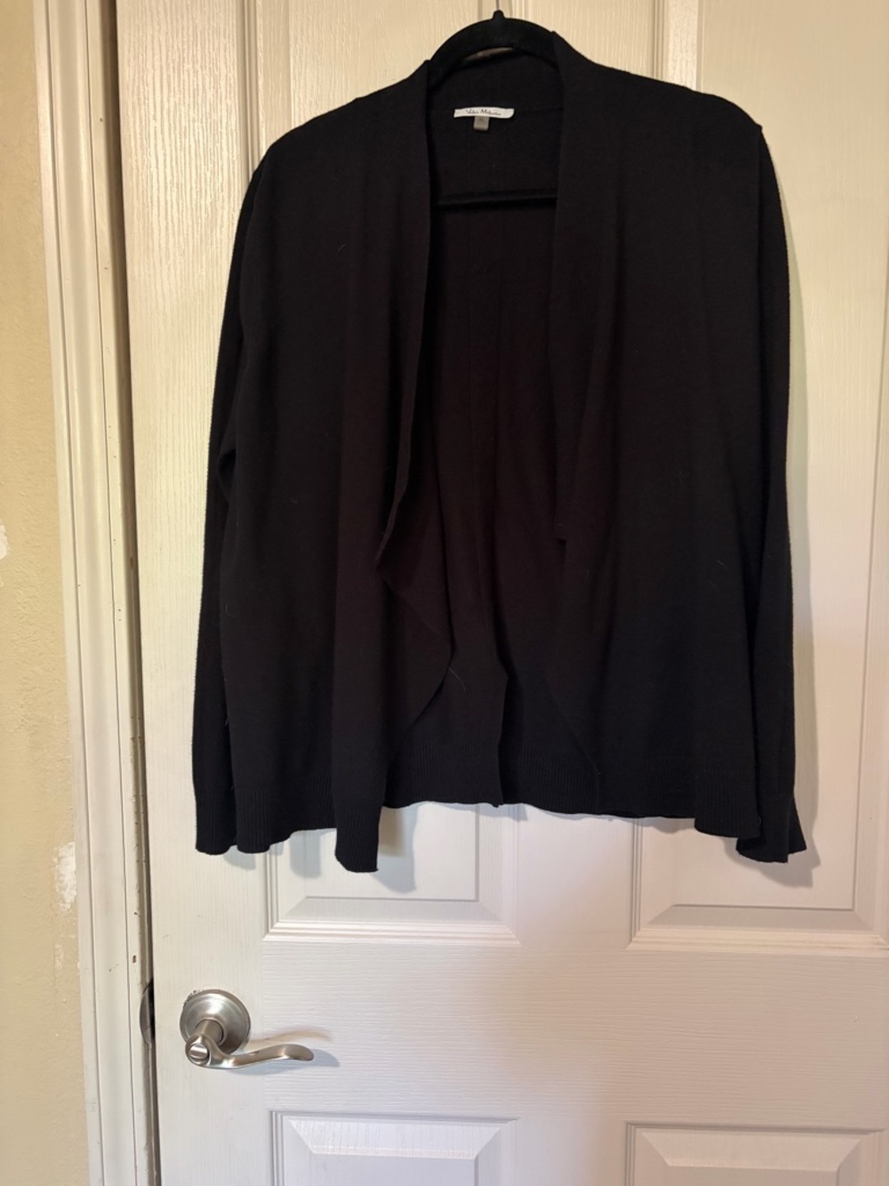 Black Open-Front Cardigan